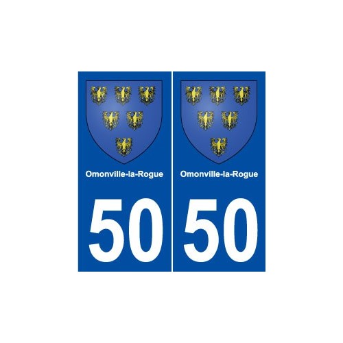 50 Omonville-la-Rogue blason autocollant plaque stickers ville