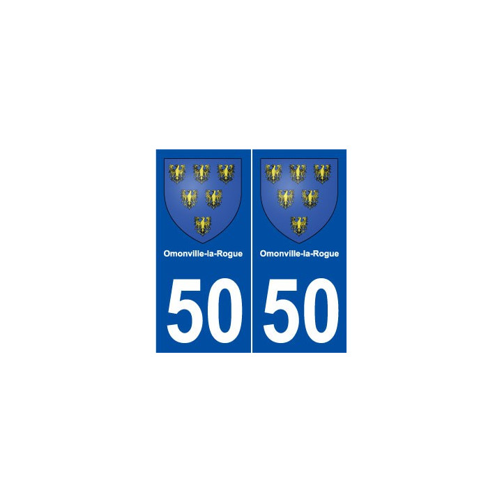 50 Omonville-la-Rogue blason autocollant plaque stickers ville