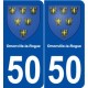 50 Omonville-la-Rogue blason autocollant plaque stickers ville