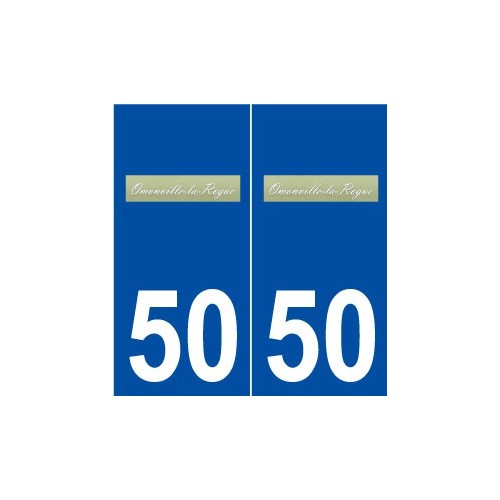 50 Omonville-la-Rogue logo autocollant plaque stickers ville