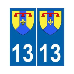 13 Bouches du Rhône autocollant plaque blason armoiries stickers département