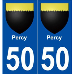 50 Percy blason autocollant plaque stickers ville