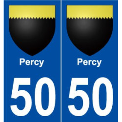 50 Percy blason autocollant plaque stickers ville