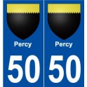 50 Percy blason autocollant plaque stickers ville