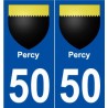 50 Percy blason autocollant plaque stickers ville