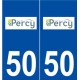 50 Percy logo autocollant plaque stickers ville