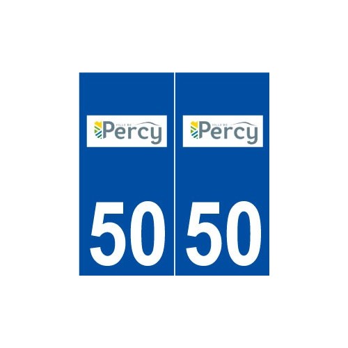50 Percy logo autocollant plaque stickers ville