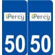 50 Percy logo autocollant plaque stickers ville