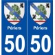 50 Périers blason autocollant plaque stickers ville