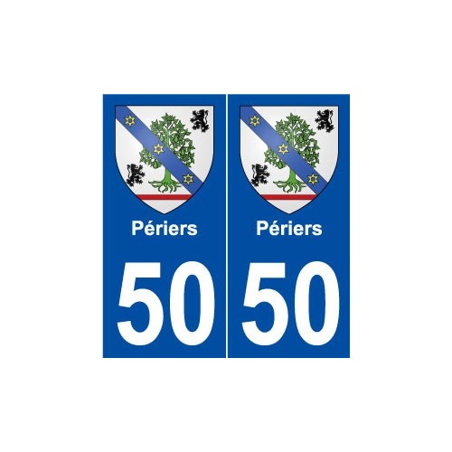 50 Périers blason autocollant plaque stickers ville