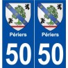 50 Périers blason autocollant plaque stickers ville