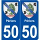 50 Périers blason autocollant plaque stickers ville