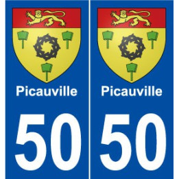50 Picauville blason autocollant plaque stickers ville