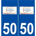 50 Picauville logo autocollant plaque stickers ville