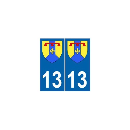 13 Bouches du Rhône autocollant plaque blason armoiries stickers département