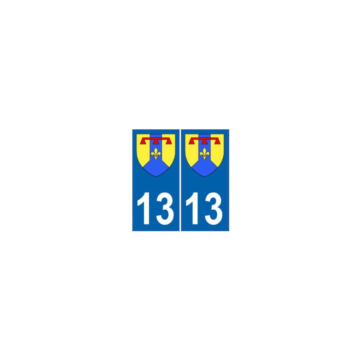 13 Bouches du Rhône autocollant plaque blason armoiries stickers département