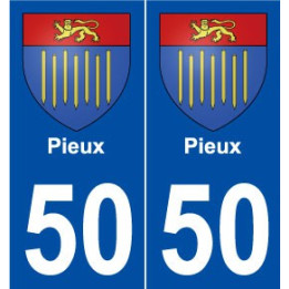 50 Pieux blason autocollant plaque stickers ville