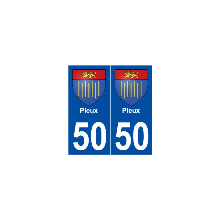 50 Pieux blason autocollant plaque stickers ville