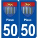 50 Pieux blason autocollant plaque stickers ville