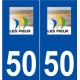 50 Pieux logo autocollant plaque stickers ville