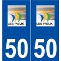 50 Pieux logo autocollant plaque stickers ville
