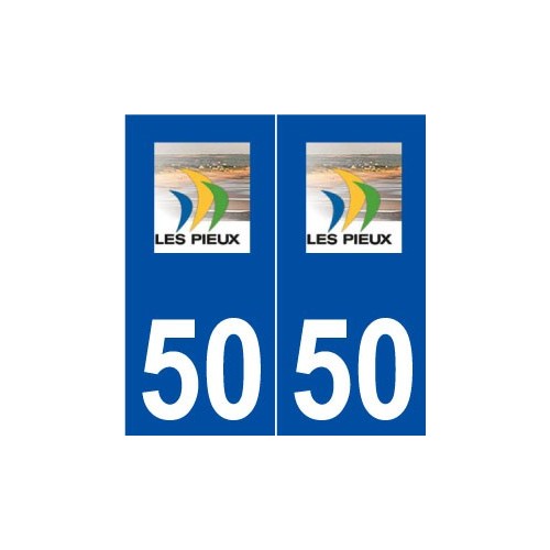 50 Pieux logo autocollant plaque stickers ville