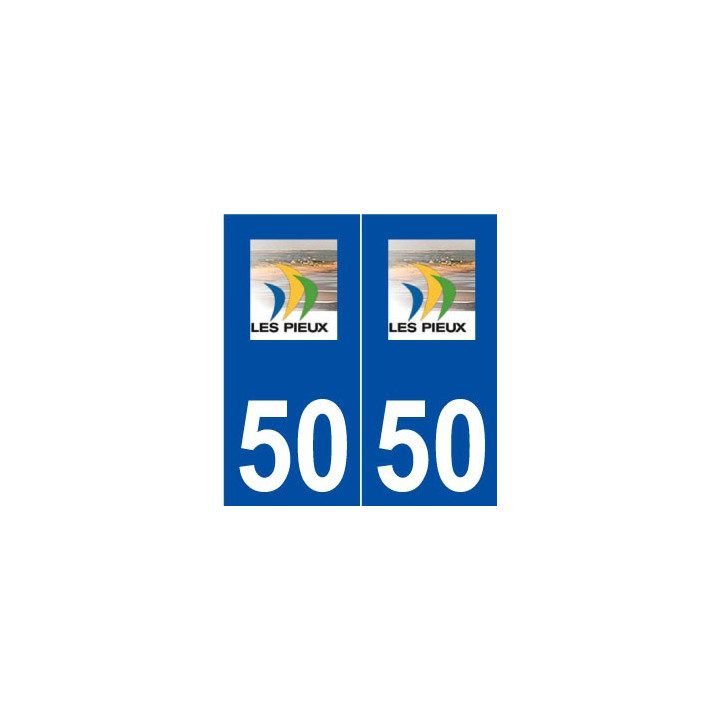50 Pieux logo autocollant plaque stickers ville