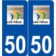 50 Pieux logo autocollant plaque stickers ville