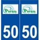 50 Pirou logo autocollant plaque stickers ville
