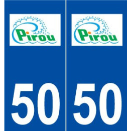 50 Pirou logo autocollant plaque stickers ville