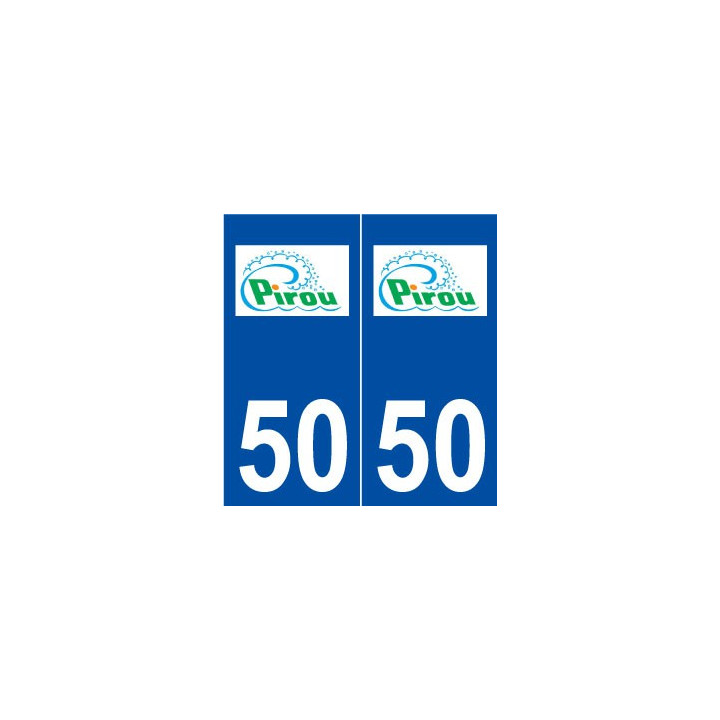 50 Pirou logo autocollant plaque stickers ville