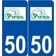 50 Pirou logo autocollant plaque stickers ville