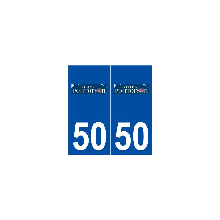 50 Pontorson logo autocollant plaque stickers ville