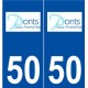 50 Ponts logo autocollant plaque stickers ville