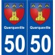 50 Querqueville blason autocollant plaque stickers ville
