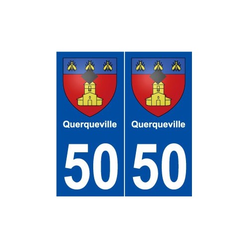 50 Querqueville blason autocollant plaque stickers ville