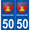 50 Querqueville blason autocollant plaque stickers ville