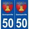 50 Querqueville blason autocollant plaque stickers ville