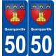 50 Querqueville blason autocollant plaque stickers ville