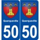 50 Querqueville blason autocollant plaque stickers ville