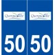 50 Querqueville logo autocollant plaque stickers ville