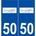 50 Querqueville logo autocollant plaque stickers ville