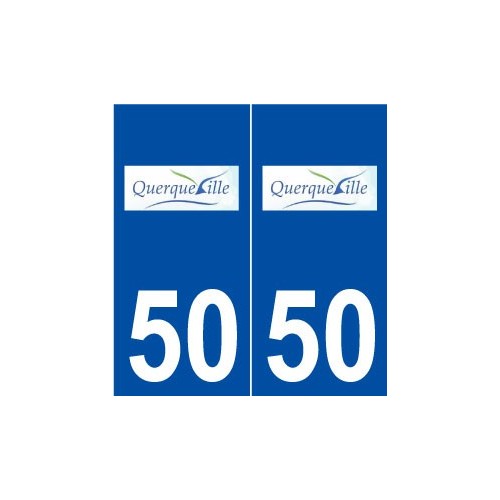 50 Querqueville logo autocollant plaque stickers ville