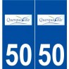 50 Querqueville logo autocollant plaque stickers ville