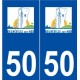 50 Regnéville-sur-Mer logo autocollant plaque stickers ville