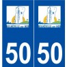 50 Regnéville-sur-Mer logo autocollant plaque stickers ville