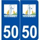 50 Regnéville-sur-Mer logo autocollant plaque stickers ville