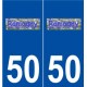 50 Romagny logo autocollant plaque stickers ville