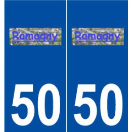50 Romagny logo autocollant plaque stickers ville