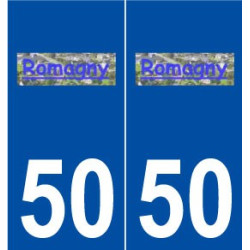 50 Romagny logo autocollant plaque stickers ville